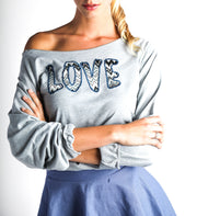 Scoop Neck Love Sweatshirt | WOMEN