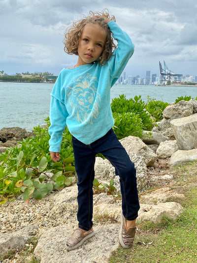 My Strength Kids Sweatshirt Turquoise