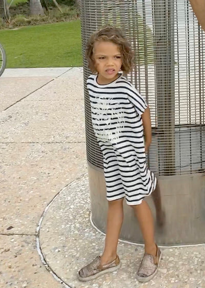 My Strength Nautical Dress Kid