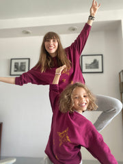 My Star Burgundy Printed Sweatshirt Women