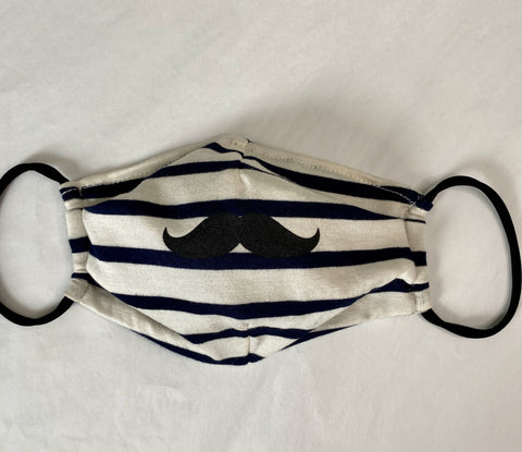 Nautical Mustache Face Mask Adult