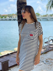 Nautical T-shirt dress Bisou Bisou