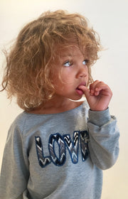 Scoop Neck Love Sweatshirt | KIDS